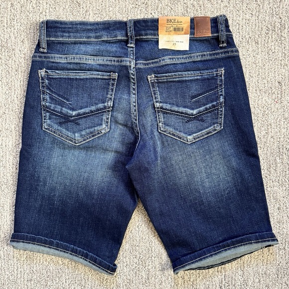 Buckle BKE Payton Shorts Womens 25 Distressed 10" Inseam Denim Jean Curvy Mid - Picture 4 of 9